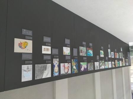 otroška likovna dela vključena v razstavo